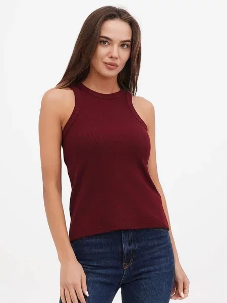 Майка HiBrand бавовна/поліестер бордовий