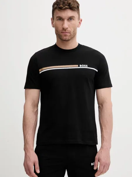 BOSS tricou loungewear pentru bărbați din negru