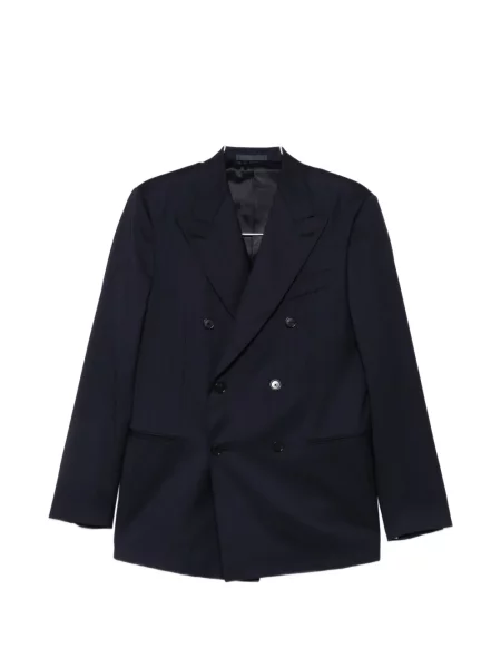 Costum Caruso cu două rânduri de nasturi albastru