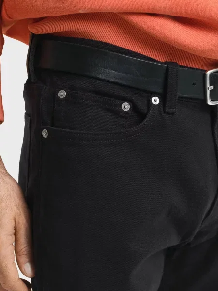 Джинсы Gant из твилла без косточек черные