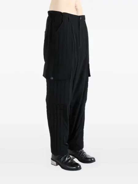 Matlasat pantaloni cargo Yohji Yamamoto negru