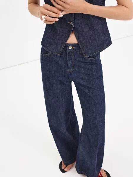 MANGO Džínsy LIA denim modrá