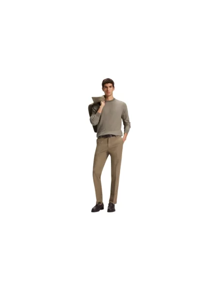Sweter Hugo w kratę zielony