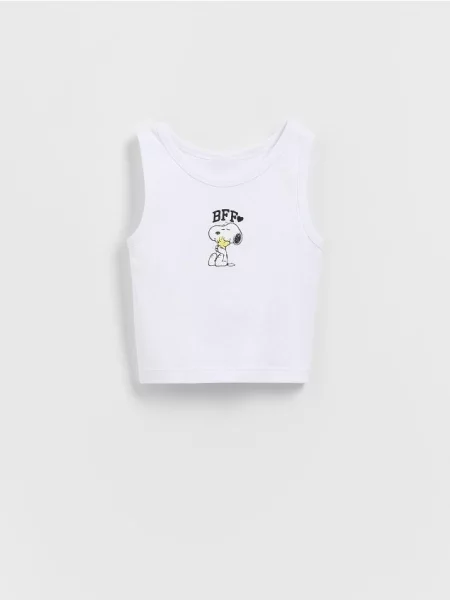 Reserved топ Snoopy кремовий 