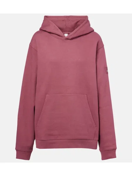 Bluza z kapturem Alo Yoga z dżerseju fioletowa