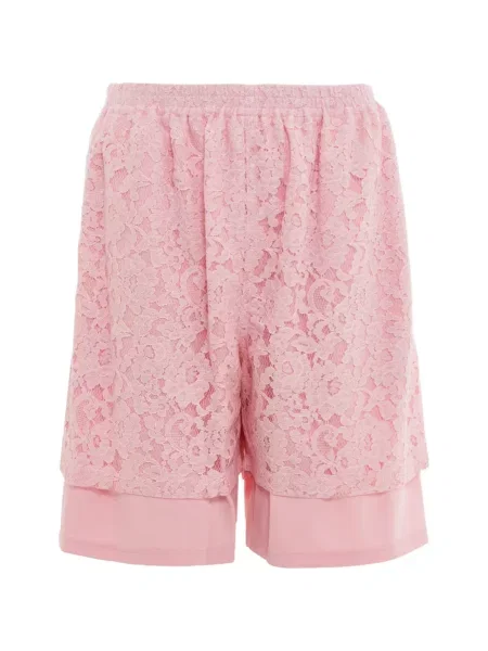 Pantaloni scurți Pushbutton din dantelă roz