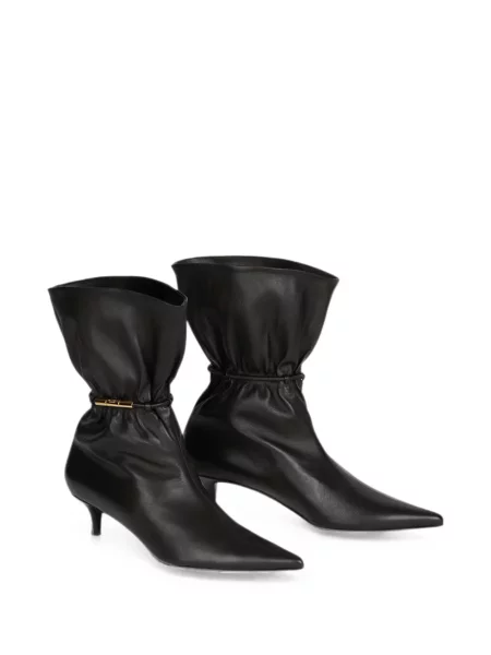 Cizme scurte Balmain din piele negru