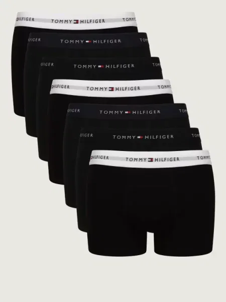 Boxeralsó Tommy Hilfiger Trumk 7 pairs white/white/white/black/black/desert/desert. Méret: S fekete