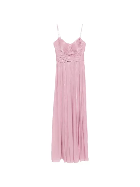 Maxi rochie maxi Costarellos plisată de costum roz