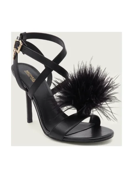 Michael Kors De piele sandale cu subțire WHITBY HEELED negru