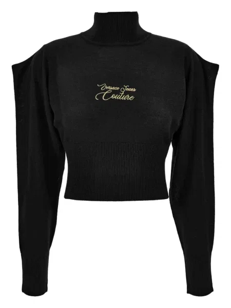 Пуловер Versace Jeans Couture черно