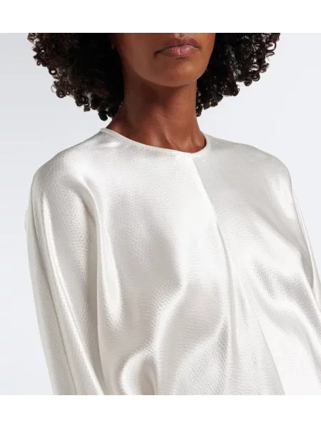 Top Fforme din satin alb