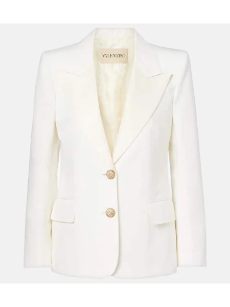Lniana marynarka Valentino biała
