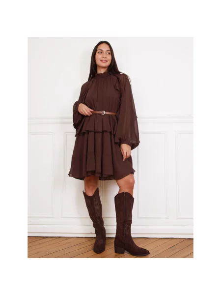 Haljina La Modeuse smeđa