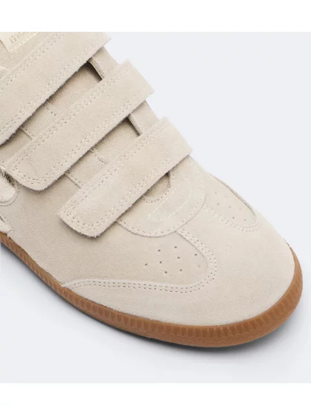 Top Isabel Marant din piele de căprioară bej