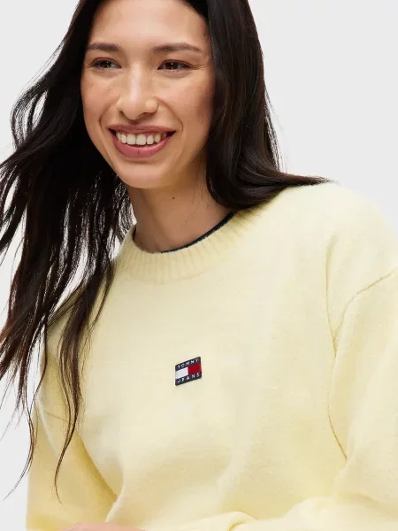 Пухнастий светр Tommy Jeans жовтий
