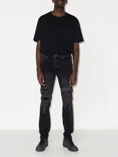Liesas skinny fit džinsai Ksubi juoda
