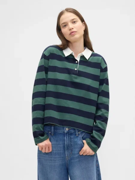 Tricou polo Gap cu dungi albastru