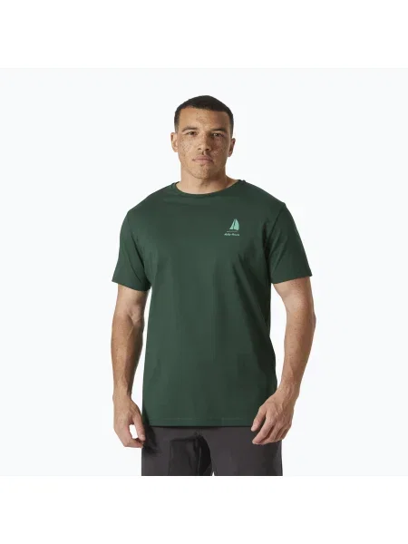 Мъжка тениска Helly Hansen Shoreline jungle green зелено