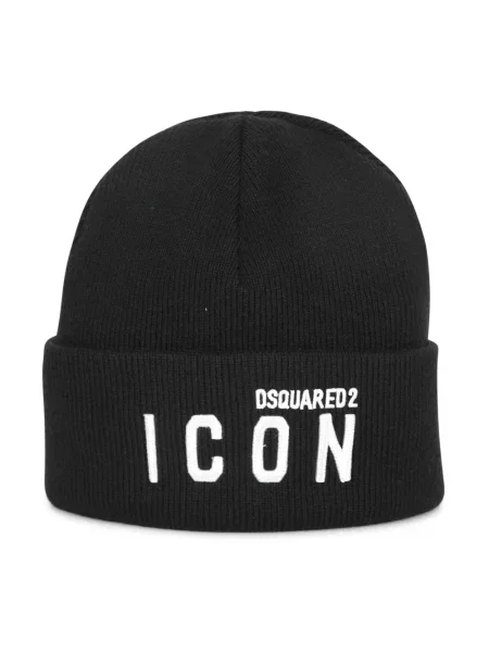 Czapka Dsquared2 wełniana czarna