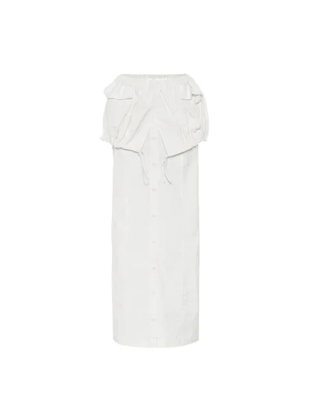 Fusta maxi Jacquemus alb