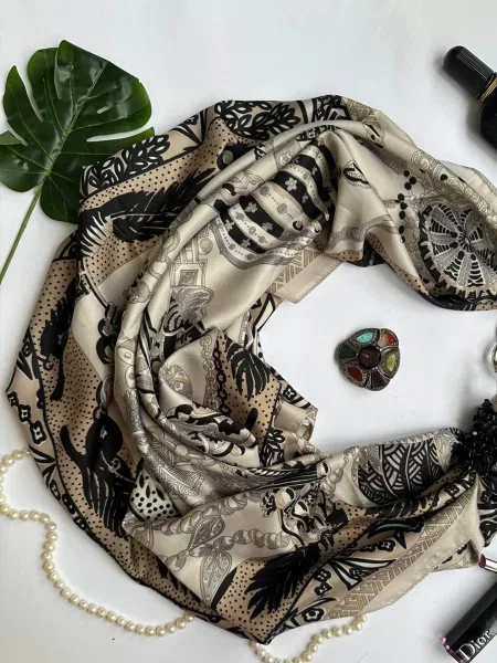 MyScarf Хустка Шовк бежевий