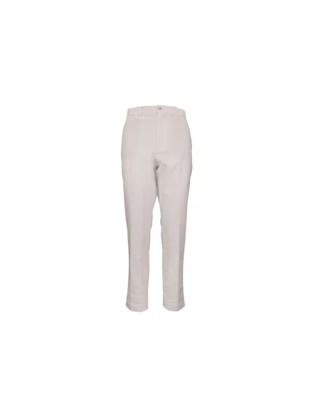 Spodnie Ralph Lauren bez obcasa o krotszym kroju białe