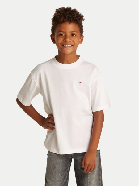 Tommy Hilfiger Tricou Essential Archive D alb