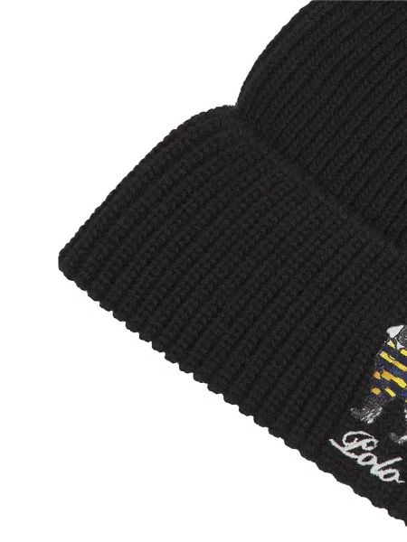 Căciulă Polo Ralph Lauren tricotate cu autograf chunky gri