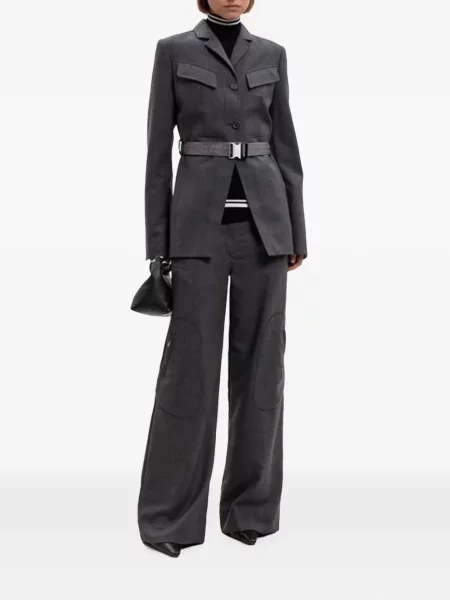 Pantaloni Off-white de lână alb