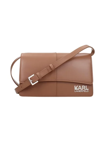 Torebka crossbody Karl Lagerfeld skórzana brązowa