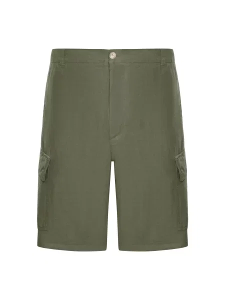 Lniane bermudy 120% Lino zielone