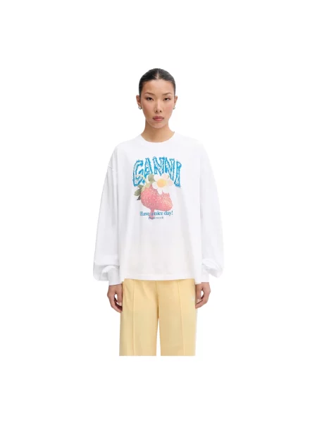 GANNI longsleeve biała