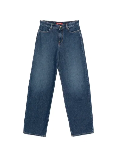 Blugi drepți Max Mara albastru