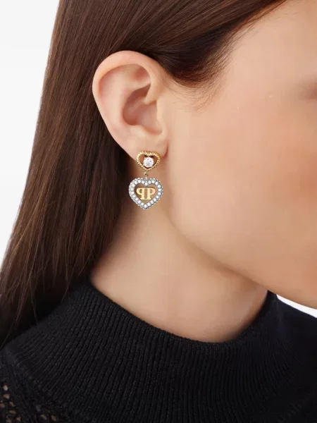 Cercei Philipp Plein cu motiv cu inimi