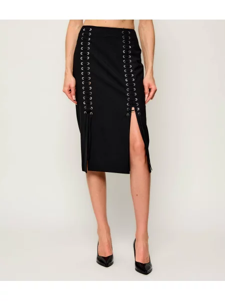 Pinko Fustă Gem cu adaos de lână negru