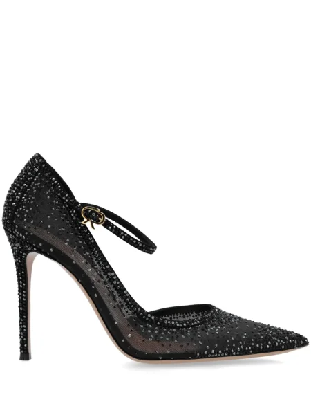 Pantofi cu toc Gianvito Rossi de cristal negru