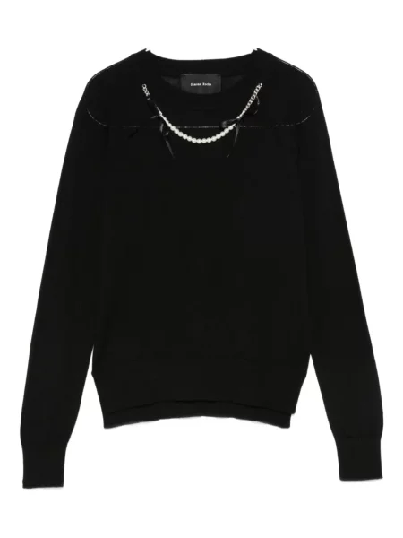 Pulover Simone Rocha cu perle negru