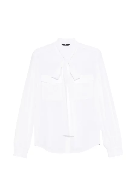 Bluzka 7 For All Mankind wiązana biała