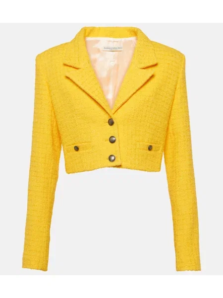 Tvid blazer Alessandra Rich iz tvida rumena