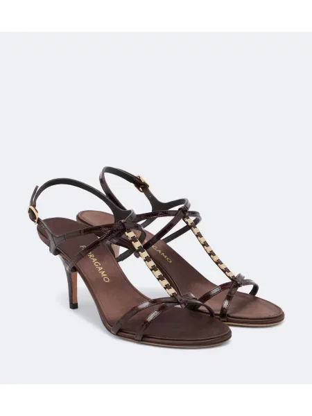 Sandale Ferragamo din piele maro