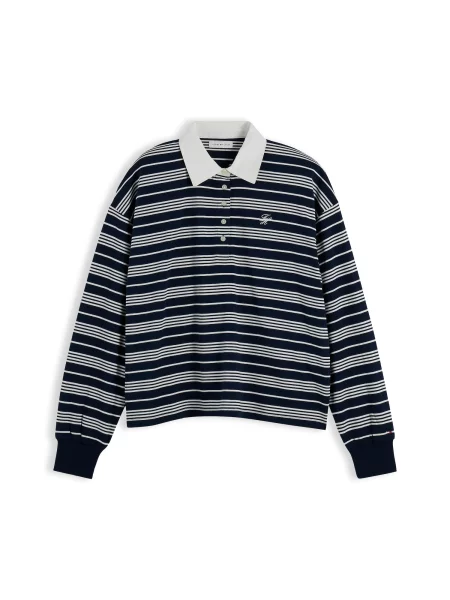 TOMMY HILFIGER Tricou bleumarin alb