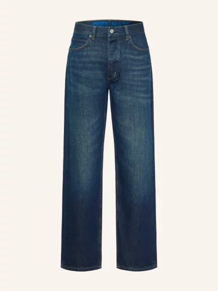 Hugo Džíny Nate Baggy Fit dark blue modré