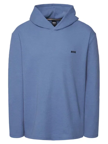 BOSS Jopa Waffle Svetlo modra