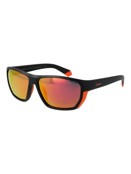 Okulary przeciwsłoneczne Polaroid PLD matte black orange/red multilayer polarized czarne
