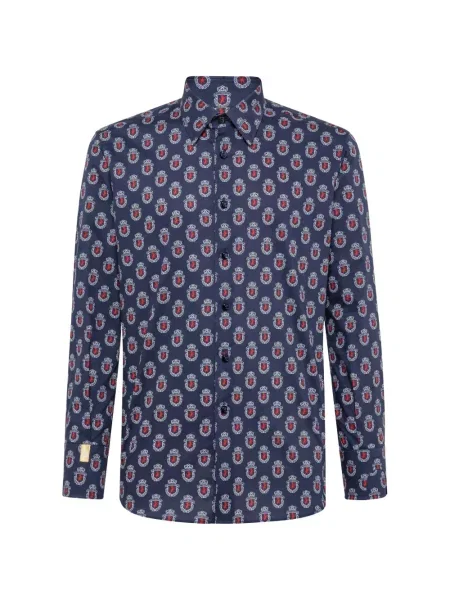 Риза Billionaire с принт синьо