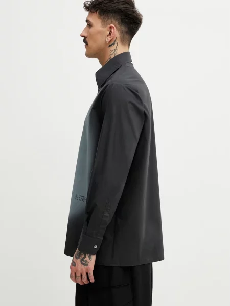 Maison Margiela cămașă bărbătească din negru