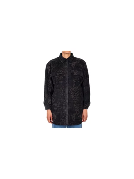 IrieDaily Fluffle Overshirt Black-anthra Kobiety Kurtki IrieDaily Size: M czarny