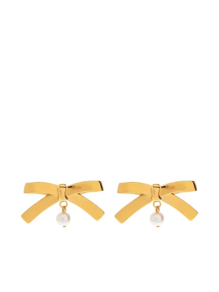 Cercei Moschino cu funde auriu