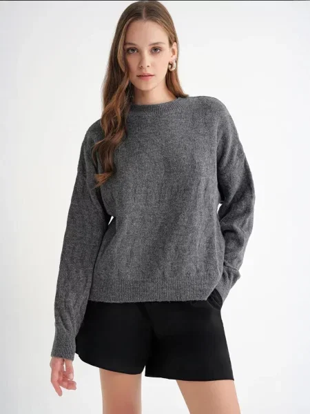 MixRay Svetr Pullover tmavě šedá